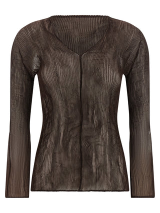 Brown Polyester Blouse