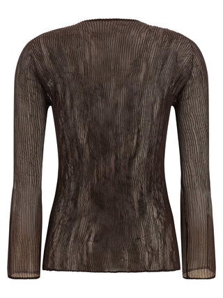 Brown Polyester Blouse
