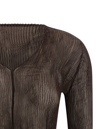 Brown Polyester Blouse