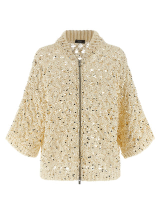 Beige Cotton Cardigan