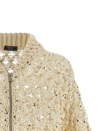 Beige Cotton Cardigan