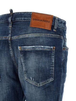 Jeans azules de algodón denim