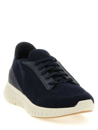 Blue Cowhide Athletic Sneakers