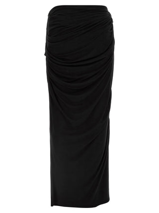 Black Viscose Mini Skirt