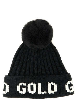 Black Marabou Beanie