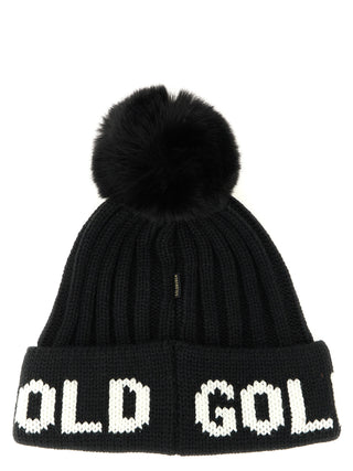 Black Marabou Beanie