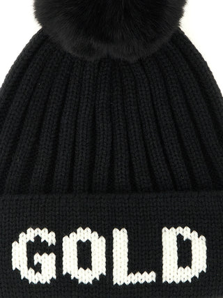 Black Marabou Beanie