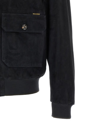 Blue Lamb Leather Leather Jacket