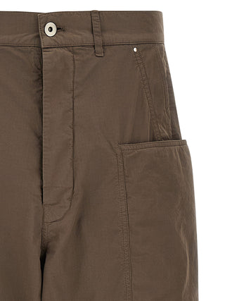 Pantalones cargo marrones de algodón