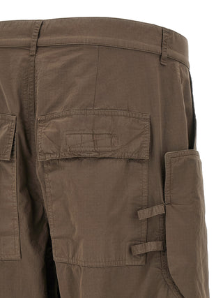 Pantalones cargo marrones de algodón