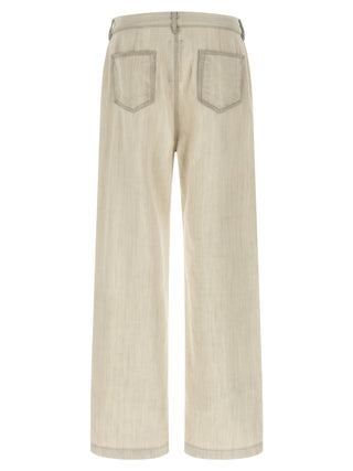 Gray Cotton Jeans Denim