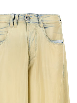 Jeans beige de lyocell denim