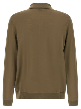 Bicolor Virgin Wool Polo Shirt