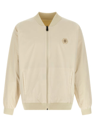 Beige Polyamide Bomber