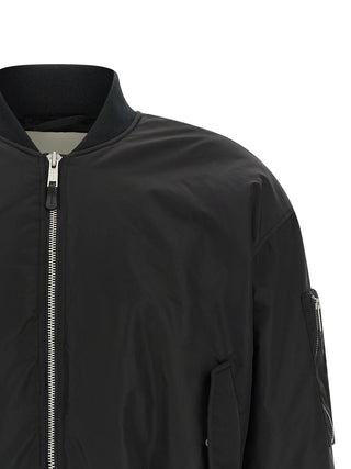 Black Nylon Bomber