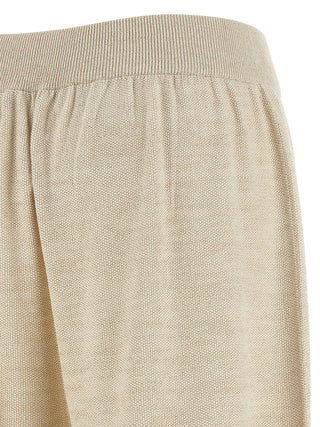 Gold Cotton Casual Pants