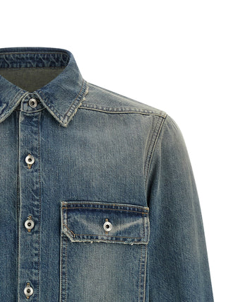 Chaqueta azul de mezclilla de algodón