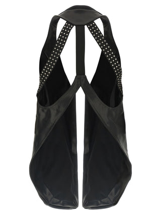 Black Bull Skin Sleeveless Jacket