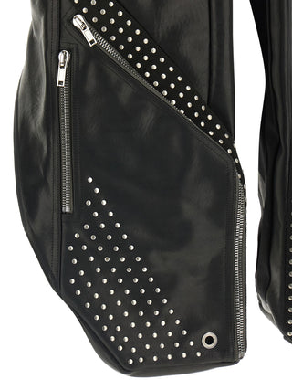 Black Bull Skin Sleeveless Jacket