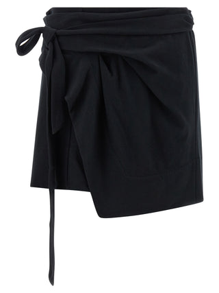 Black Cotton Long Skirt