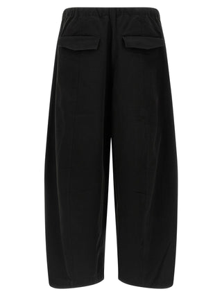 Black Cotton Casual Pants
