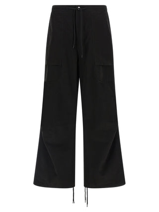 Black Cotton Cargo Pants