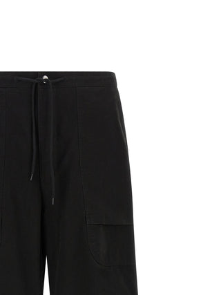 Black Cotton Cargo Pants