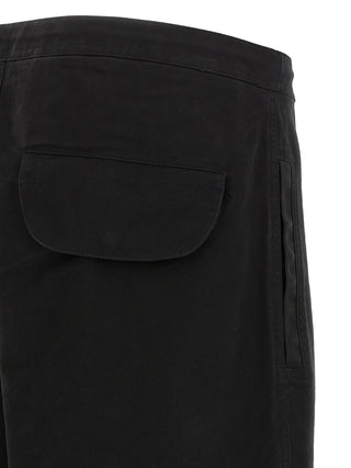 Black Cotton Cargo Pants