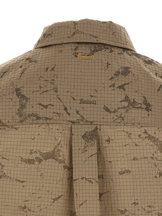 Blusa de poliamida beige