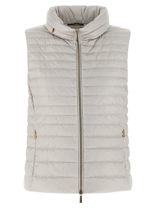 Beige Polyester Sleeveless Jacket