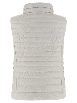 Beige Polyester Sleeveless Jacket