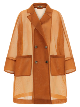 Orange Polyester Coat
