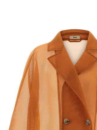 Orange Polyester Coat