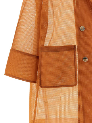 Orange Polyester Coat