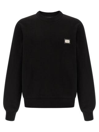Black Cotton Sweatshirt