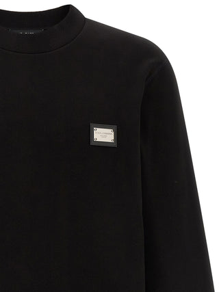 Black Cotton Sweatshirt