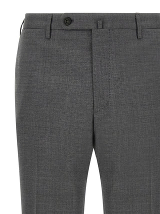 Gray Virgin Wool Dress Pants