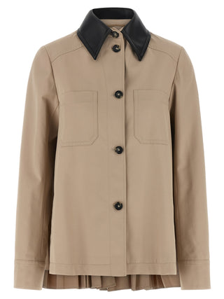 Beige Polyester Coat