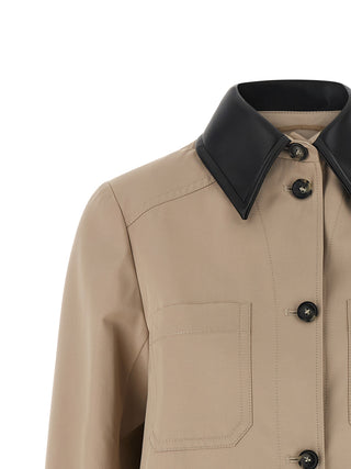 Beige Polyester Coat