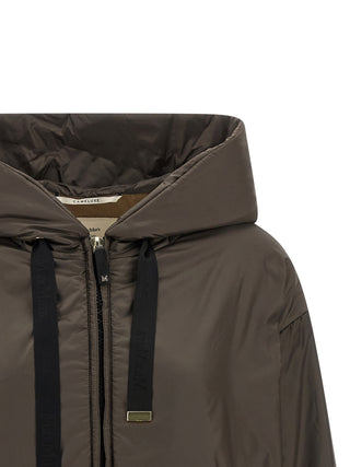Brown Polyester Shell Jacket
