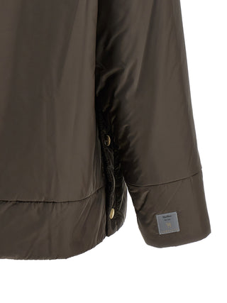 Brown Polyester Shell Jacket