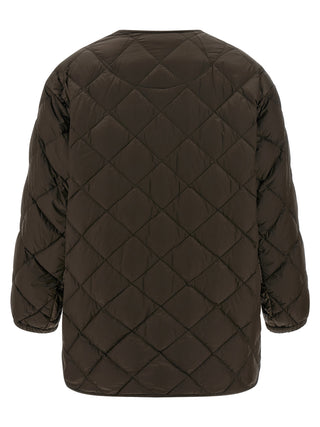 Brown Polyamide Full-Length Jacket
