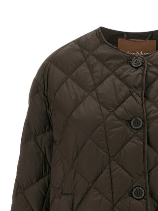 Brown Polyamide Full-Length Jacket