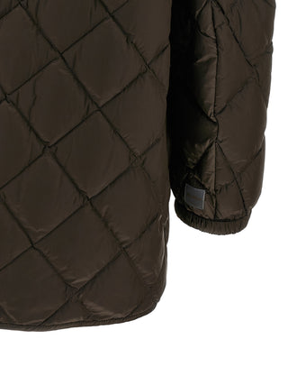 Brown Polyamide Full-Length Jacket