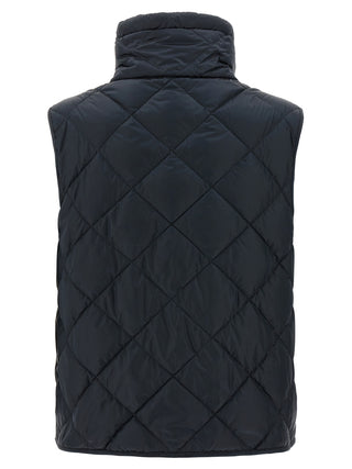 Blue Polyamide Sleeveless Jacket
