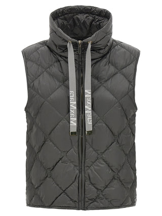 Gray Polyamide Sleeveless Jacket