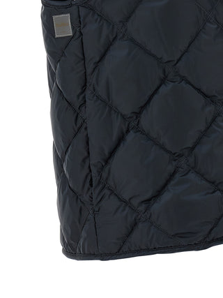 Blue Polyamide Sleeveless Jacket