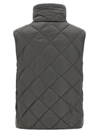 Gray Polyamide Sleeveless Jacket