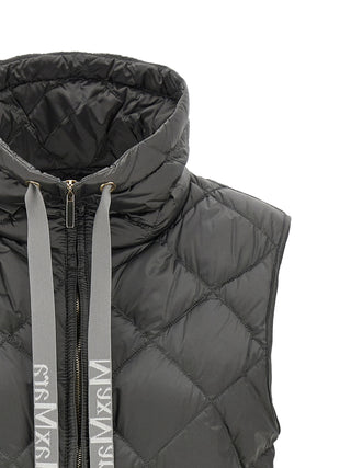 Gray Polyamide Sleeveless Jacket