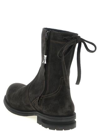 Brown Calfskin Ankle Boots